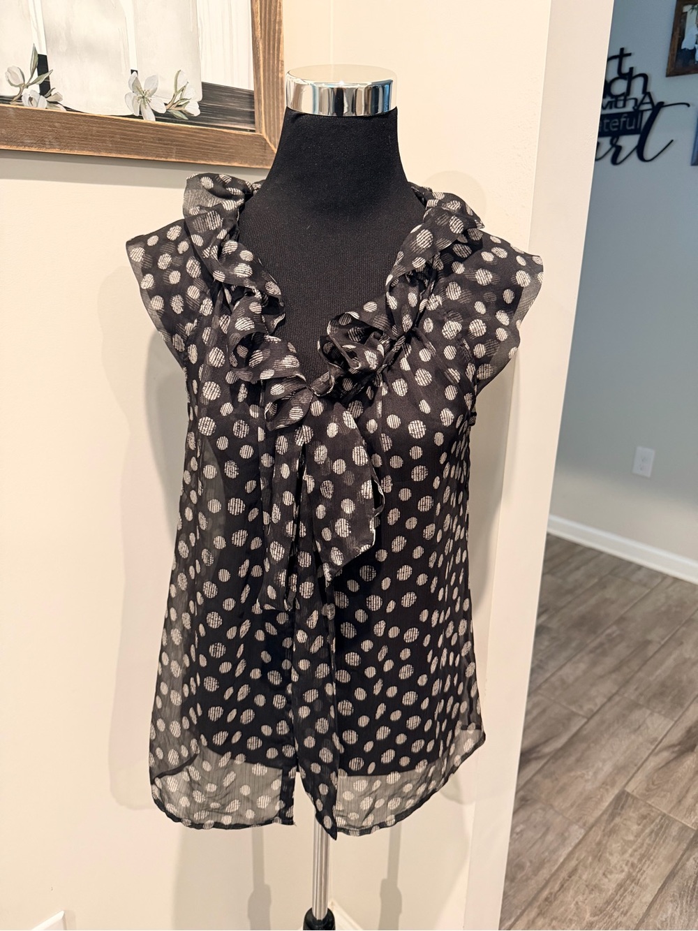 Banana Republic Ruffled Sleeveless Blouse